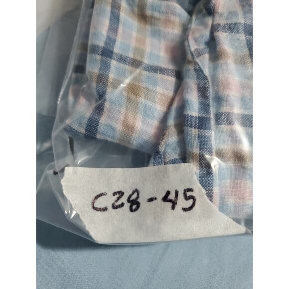 Vineyard Vines 100% Linen Sz XL Classic Fit Shirt Mens Blue Pink Plaid C28-45 - Picture 10 of 10